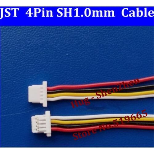 Wholesale 200pcs Micro JST SH 1.0mm Pitch 4-Pin Female Connector with Wire 100mm 4pin jst connector