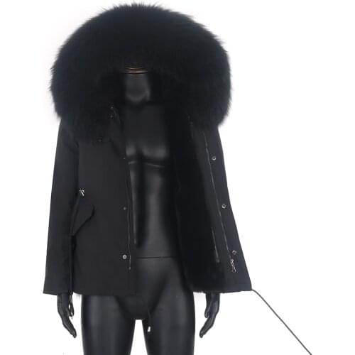 2021 Men Waterproof Short Parka Winter Jacket Natural Fox Fur Coat Warm Thick 7xl Real Fur Coat Outerwear Streetwear