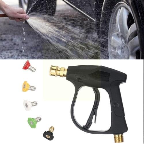High Pressure Car Washer Gun 1/4" quick connector For M22 wash water metric tool car gun cleaning V0D9