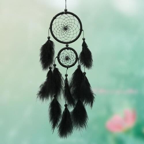 Feather Pendant Decoration Ornament DIY Handmade Dream Catcher Material Kit Car Pendant Feather Wind Chimes Decor