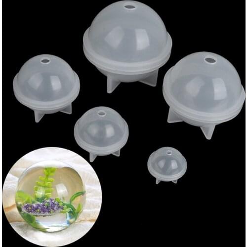 1PC Silicone Mold Transparent Pattern Die Craft Ball Decoration DIY Dessert Jewelry Making Sphere Mould Home Kitchen Accessories