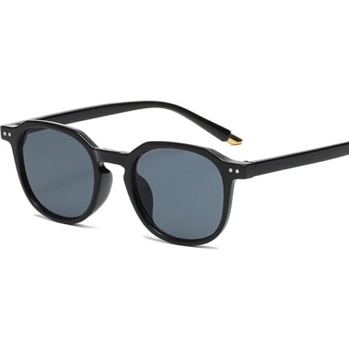 New retro square women sunglasses trendy fashion rice nail sunglasses men casual and versatile driving street shooting glasses