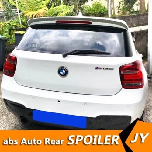For F20 F21 Spoiler 2012-2018 BMW 1 series 116i 120i 118i M135i Spoiler X ABS plastic Material Car Rear Wing Color Rear Spoiler