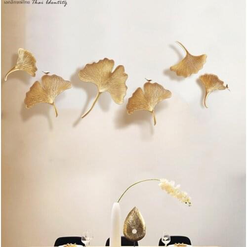 Taiyu Southeast Asia Ginkgo Leaf New Chinese Style Living Room Wall Entrance Wall Decoration Dining Room Wall Pendant