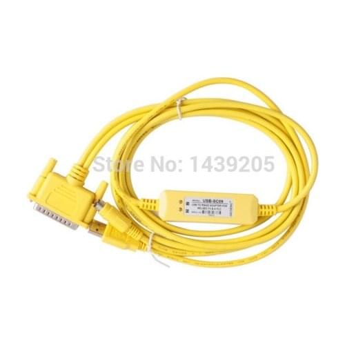 High quality 5pcs USB-SC09 USB-SC09 Programming Cable for FX & A series PLC,usb sc09 Support WIN7 Universal FX / A FX1S/FX1N/FX2