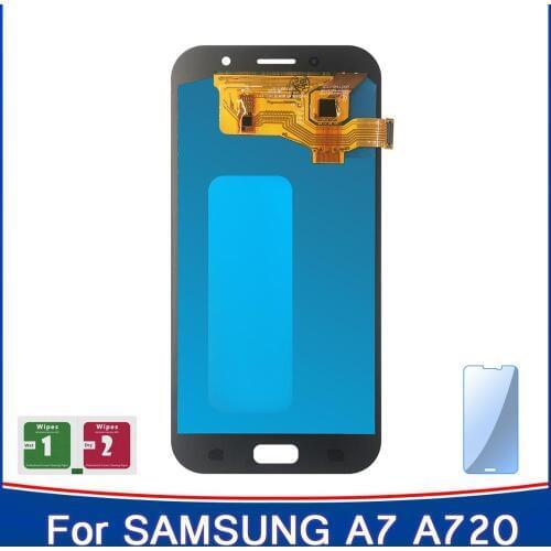 High Quality A7 LCD Display For Samsung Galaxy A7 2017 A720 A720F A720M LCD Touch Screen Digitizer Super AMOLED Assembly
