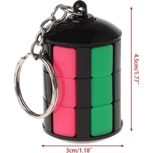 W3JF Smart Tower Blocks Pendants Puzzle Educational Toy Cube Keychain