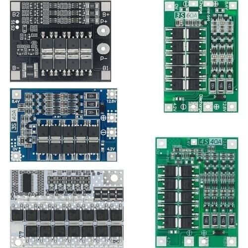 3S 4S 5S Li-ion Lithium Battery 18650 Charger BMS 25A 30A 40A 60A 100A Protection Board with Balance For Drill Motor