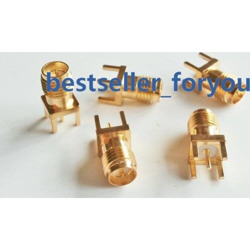 1Pcs PCB Mount RP SMA RPSMAFemale Jack Straight RF Coax Adapter ConnectorBrass