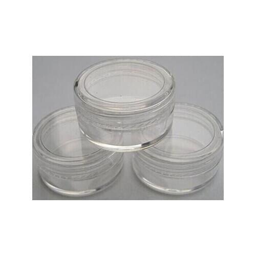 10Pcs Portable Mini Plastic Empty Cream Bottle Jars Nail Art Eyeshadow Makeup Case Face Cream Lip Balm Container Pot