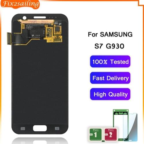 100% Tested Working AMOLED LCD Display Touch Screen Assembly For Samsung Galaxy S7 G930 G930A G930F SM-G930F
