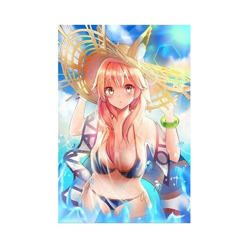 15style Choose Japan Anime Fate Grand Order Sexy Tamamo No Mae Cosplay Art Film Print Silk Poster Home Wall Decor 24x36inch