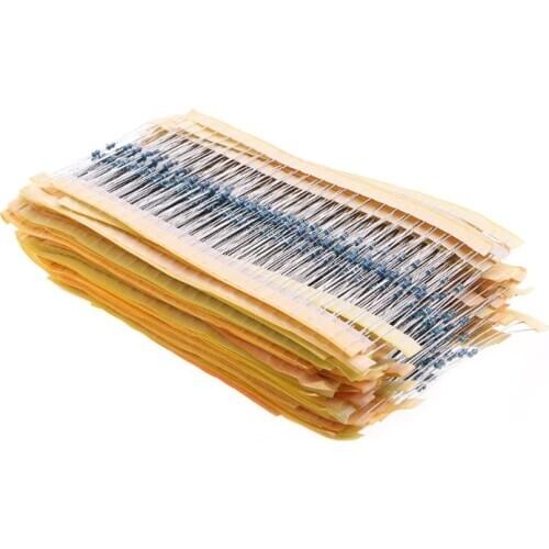 2425 Pcs 97 Value Metal Film Resistor 1% 1/8W Assorted Kit 1 ohm~1M ohm New
