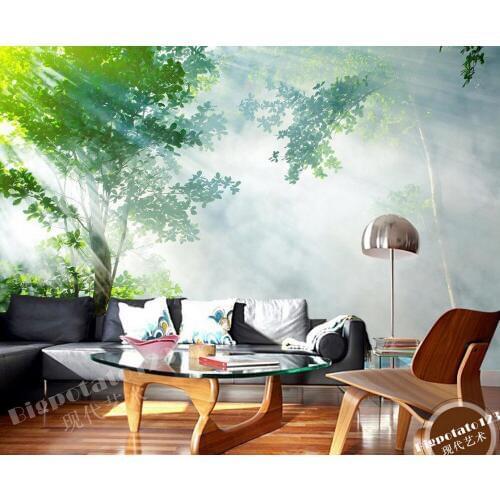 3d murals wallpaper for living room Sunshine forest 3d room wallpaper landscape 3d stereoscopic wallpaper