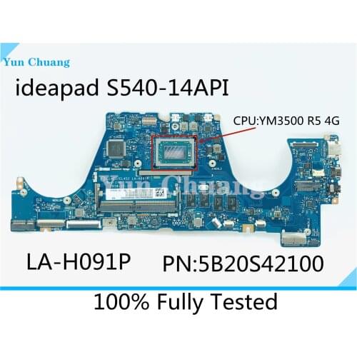 5B20S42100 For Lenovo ideapad S540-14API Laptop motherboard LA-H091P with YM3500 UMA R5 4G 100% Fully Tested