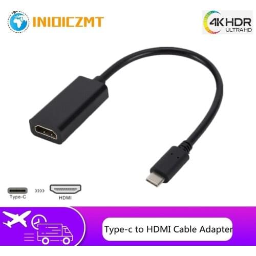 4K USB Type C To HDMI Adapter USB 3.1 To HDMI Cable Adapter Male To Female Converter 30 HZ for PC Computer TV Display HDTV Phone