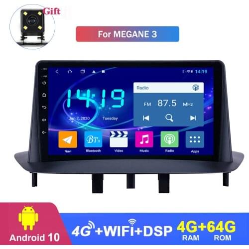 For Renault Megane 3 Car Stereo Radio Player Quad-Core GPS Navigation Support Steering Wheel Control 4G RAM 64G ROM Car Radio