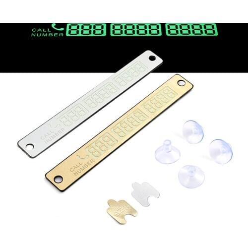 Car Luminous Temporary Parking Card With Suckers And Phone Number Card For Ford focus Kuga Fiesta Fusion mondeo Renault sceni