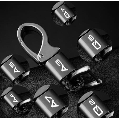 Car Alloy Keyring with LOGO Keychain for car keys For audi A3 A4 B6 B7 B8 A5 A6 C5 A7 Q2 Q3 Q5 Q7 Q8 Car trinket Car accessories
