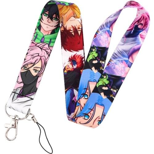 SK∞ SK8 the Infinity Lanyards Keychain Anime Figures Reki Langa Miya Cherry Blossom Print Webbing Neck Straps Cosplay Fans Gift