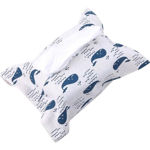 Cartoon Tissue Box Napkin Paper Towel Box Napkin Boxes Cotton And Linen Car Home Decoration Portable Small Paper Bag Storage Box