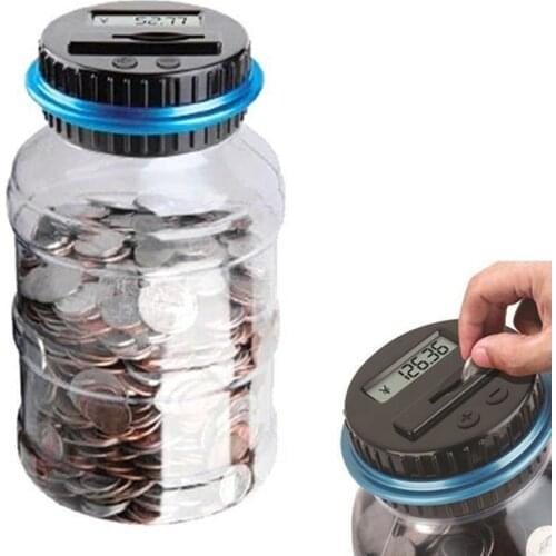 DIGITAL COIN COUNTING MONEY JAR AUTOMATIC PIGGY BANK for KIDS
