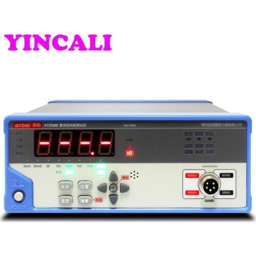Digital Low Ohm Meter AT2511 Digital Mega Meter Highlight LED Display Measures Range 10micro ohm-200k ohm Resistance meter