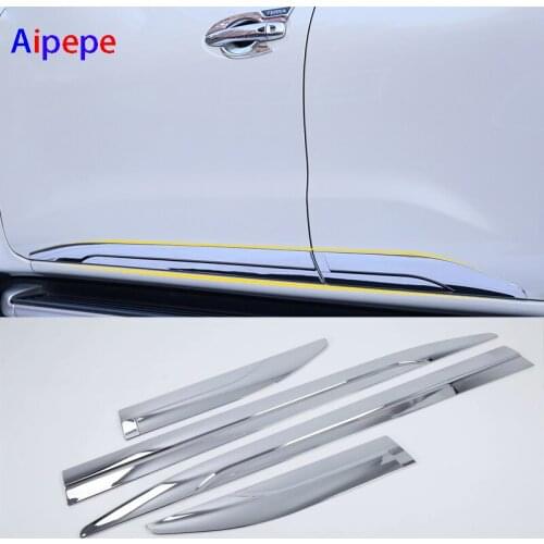 For Nissan Terra 2018 4PCS Car Styling ABS Chrome Exterior Car Side Door Body Trim Molding Accessories Side Cover Trim
