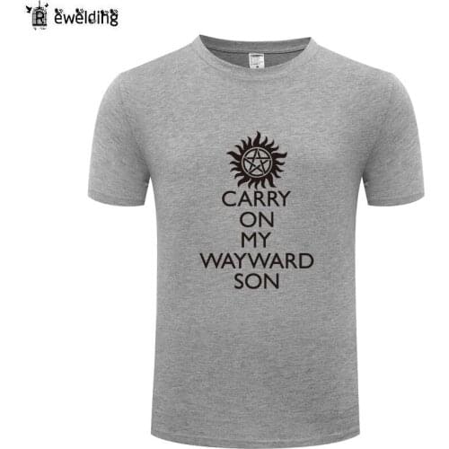 Carry on My Wayward Son Print Men T Shirt Rock Hip Hop T Shirts Men Cotton Short Sleeve Music Tshirt Streetwear Tee Shirt Homme