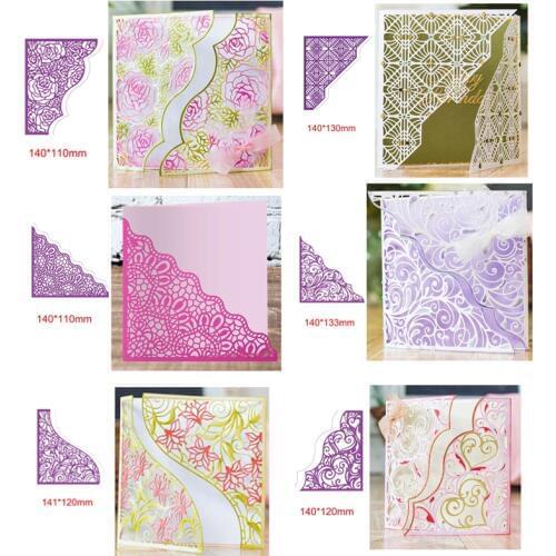 Lace Card Corner Metal Cutting Dies Stencil for DIY Scrapbooking Photo Album Paper Card Decorative Crafts Embossing Die Cuts