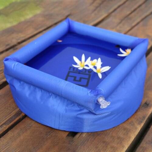 8L Inflatable Basin Strong Load-bearing Flexibility Family Travel Camping Washing Vegetables Inflatable Water Bucket for Outdoor