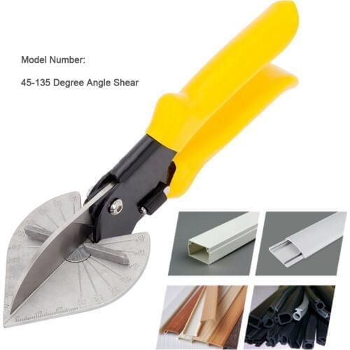 45-135 Degree Angle Shear wire slot cutter Scissors PVC PE Plastic Pipe Scissors Miter Cutter Shear Hand Tool Multi Angle Miter