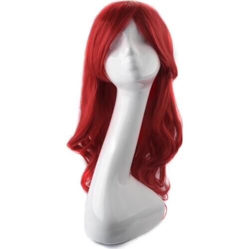 Neitsi 22'' 55cm Synthetic Long Curly Wig Heat Resistant Fiber Cosplay Wig Costume Party Red Blue Pink Party Hair Wigs For Girl