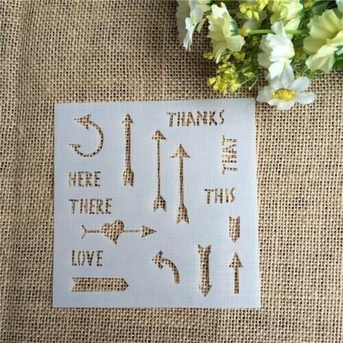 Plastic Bricks Layering Welcome Stencils DIY Decorative Embossing DIY Plastic Craft