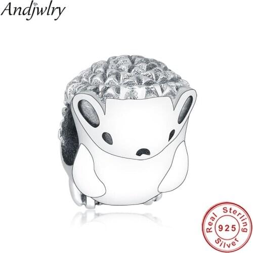 Fit Original Pandora Charms Bracelet 925 Sterling Silver Nino the Hedgehog Charm Beads Making Berloque 925 DIY Jewelry