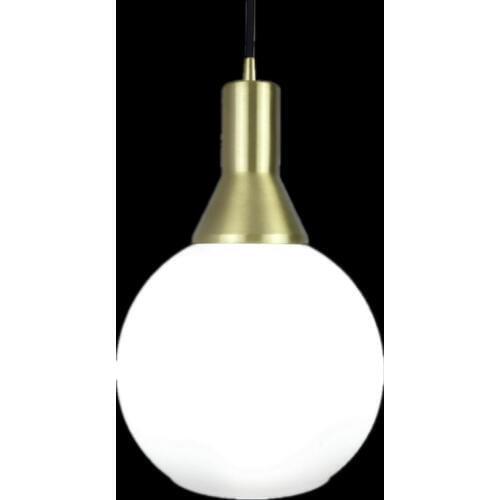 E27 All brass single head hanging light AC 100% pure copper material pendant lamp round white glass LED bulb lighting fixture