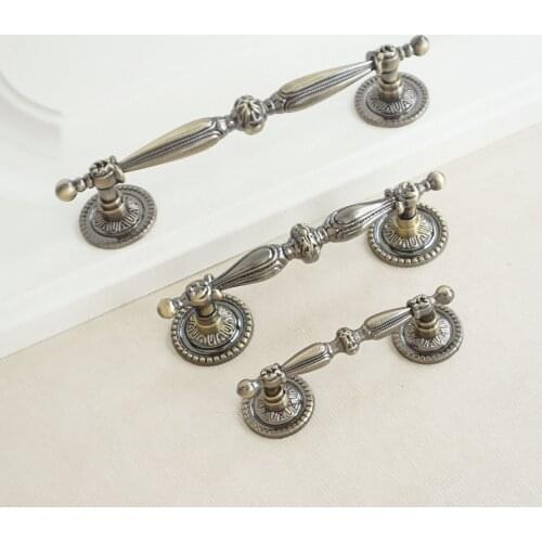 Dresser/Drawer Pulls Handles Knobs Vintage Telephone Cabinet Handle Pull Knob Antique Bronze Furniture Door Handle 64 96 128 mm