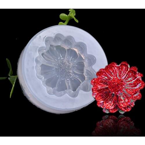Flowers Shape Silicone Mold DIY Decoration Resin Silicone Mold Glue Mirror Mold Crystal Accessories Craft Soap Cake Dessert Mold