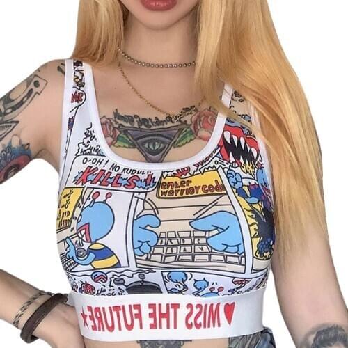 2020 New Hot Fashion Womens Sexy Crop Tank Top Trendy Printed Sleeveless Party Vest Top Cute Gym Tee топы женские