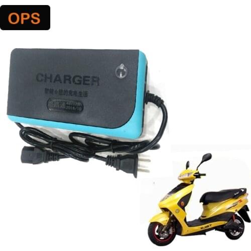 Smart Intelligent OPS Lead Acid Battery Charger 48V 12AH For Electric Bike Bicyle Scooters DC100-240V Output 58V 2A Volt