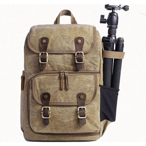 Retro Waterproof Batik Canvas Digital DSLR Camera Backpack Photography Outdoor Travel Hiking Camera Carry Case For Camera Lens