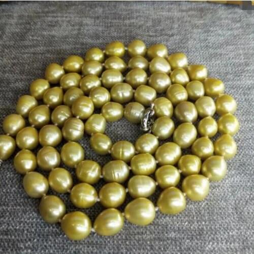 Jewelry Yellow Pearl Necklace 32inch Free Shipping