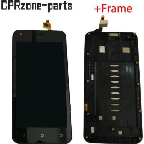 4.5" Black / White with Frame For Fly Nimbus 8 FS454 LCD display with touch screen digitizer sensor panel assembly free shipping