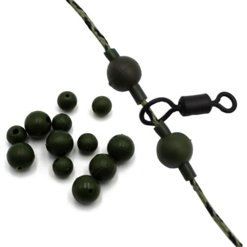100Pcs Carp Accessories Fishing Shock Beads Rubber Floating Helicopter Chod Beads Rig Bore Shank Bead for Fishing Run Rig Tackl