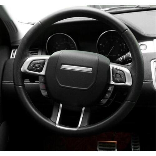 2Pcs/set Auto Car Steering Wheel Sequins Cover Trim For Range Rover Evoque 2012-2016 Steering-wheel Car-covers Sticker