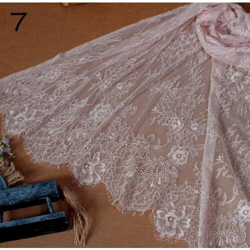 3meters long color eyelashes lace mesh fabric clothing skirt fabric home table cloth curtain fabric decoration