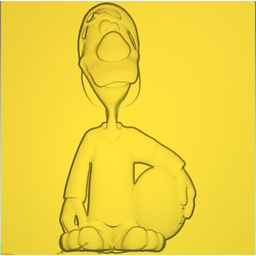 3d model relief for cnc in STL file format basketball