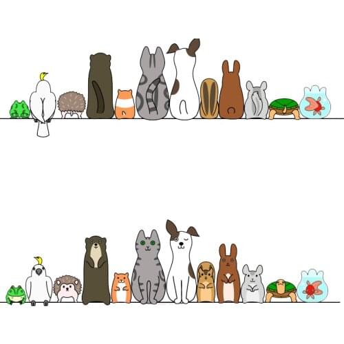 AZSG Different Cartoon Animals Clear Stamps/Seals For DIY Scrapbooking/Card Making/Album Decorative Silicone Stamp Crafts