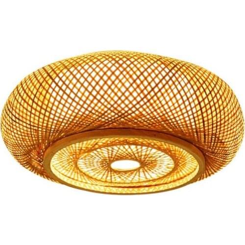 Bamboo Ceiling Lights for Living Room Chinese Style Hanging Ceiling Light Cover Bedroom Ceiling Lamp Kitchen Home Decor