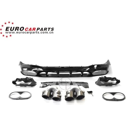 CLA class W118 sport rear diffuser and muffler tips for W118 cla45 car rear bumper lip spoiler diffuser exhaust tips tailpipe